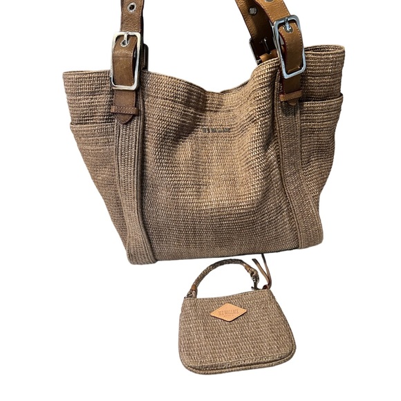 MZ Wallace Handbags - MZ Wallace Gainsboro Straw Ava Tote Bag Large - with Coin Purse